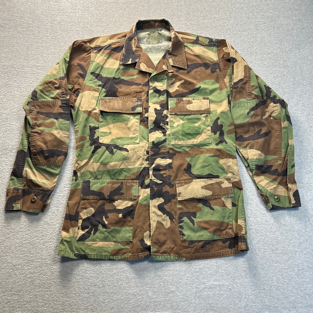 US Military Woodland M81 BDU Field Jacket Mens Medium Long Combat Coat Army